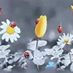 TAPPETO ANTISCIVOLO FIORI A COCCINELLE 52X400