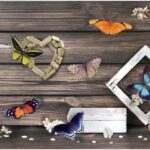 TAPPETO ANTISCIVOLO FARFALLE E FIORI 52X400