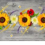 TAPPETO ANTISCIVOLO GIRASOLI E LAVANDA 52X250