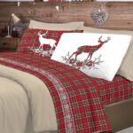 LENZUOLA MATRIMONIALE 100% COTONE CERVO ROSSO