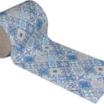 TAPPETO ANTISCIVOLO MAIOLICA BLU 52X150