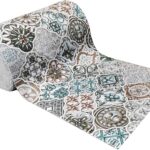 TAPPETO ANTISCIVOLO MAIOLICA SOLE VERDE 52X100