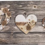 TAPPETO ANTISCIVOLO SHABBY CHIC A CUORI 52X250