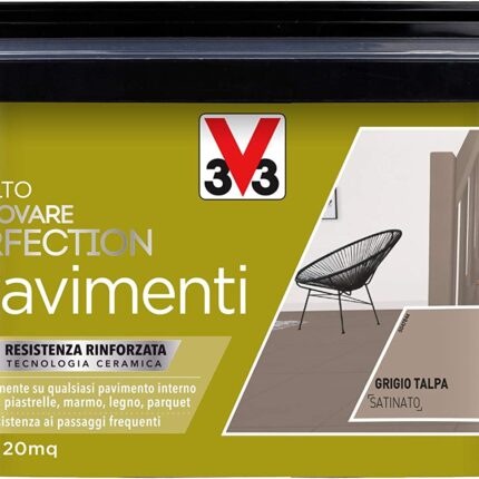 V33 RINNOVARE PAVIMENTI GRIGIO TALPA SATINATO  LT.2