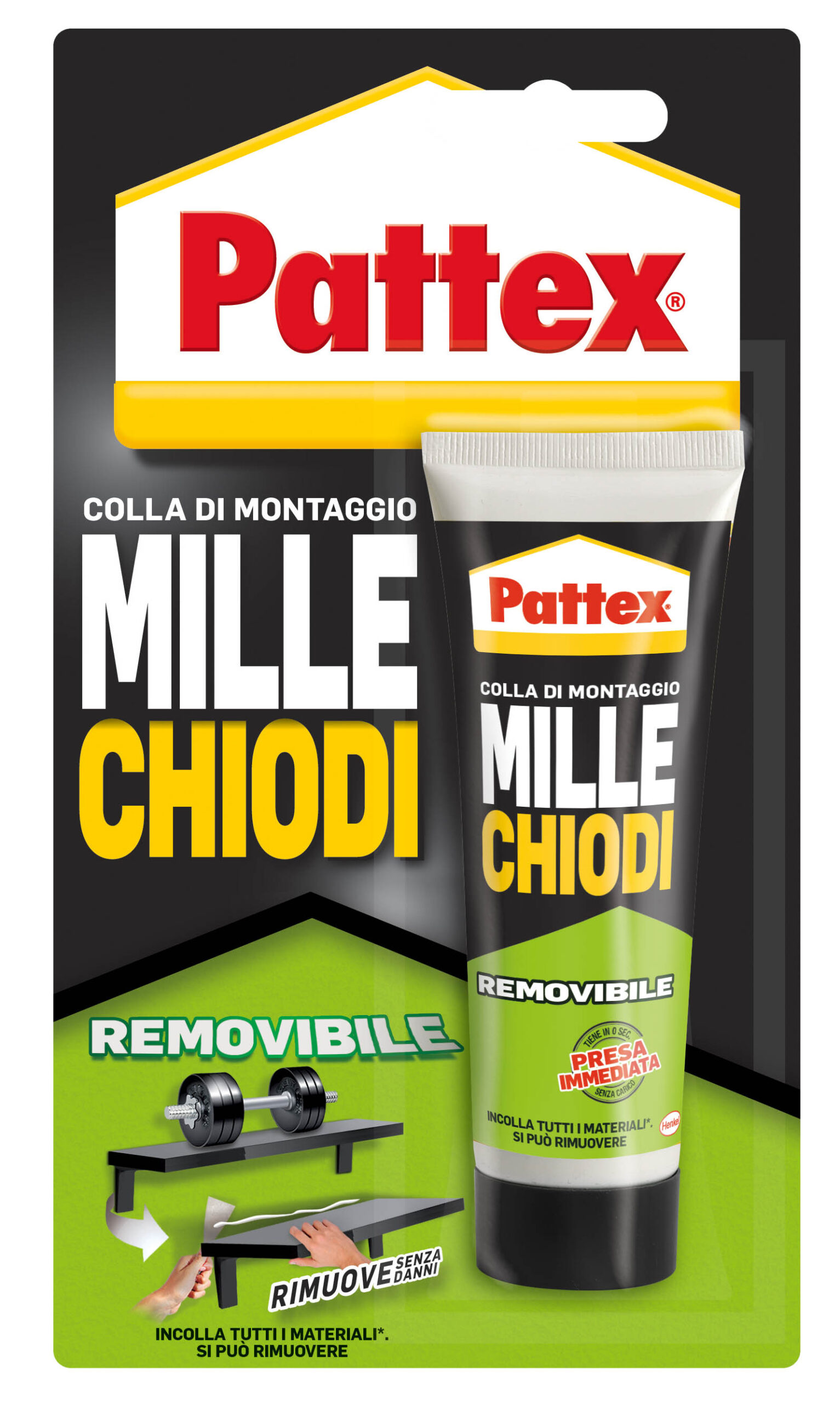 Image PATTEX MILLECHIODI REMOVIBILE BL.100GR. - immagine 1