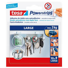 Image TESA LARGE 10 STRISCIE BIADESIVE REMOV. BIANCO - immagine 1