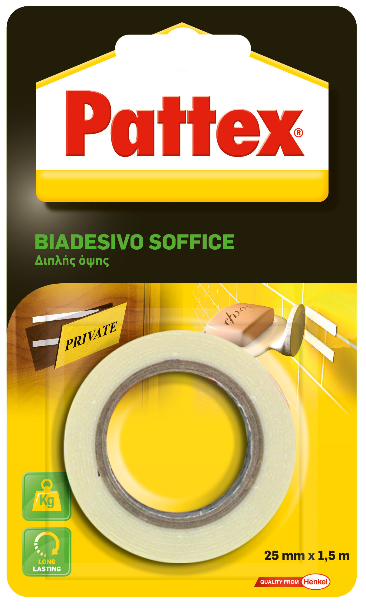 Image PATTEX BIADESIVO SOFT 25X1,5 - immagine 1