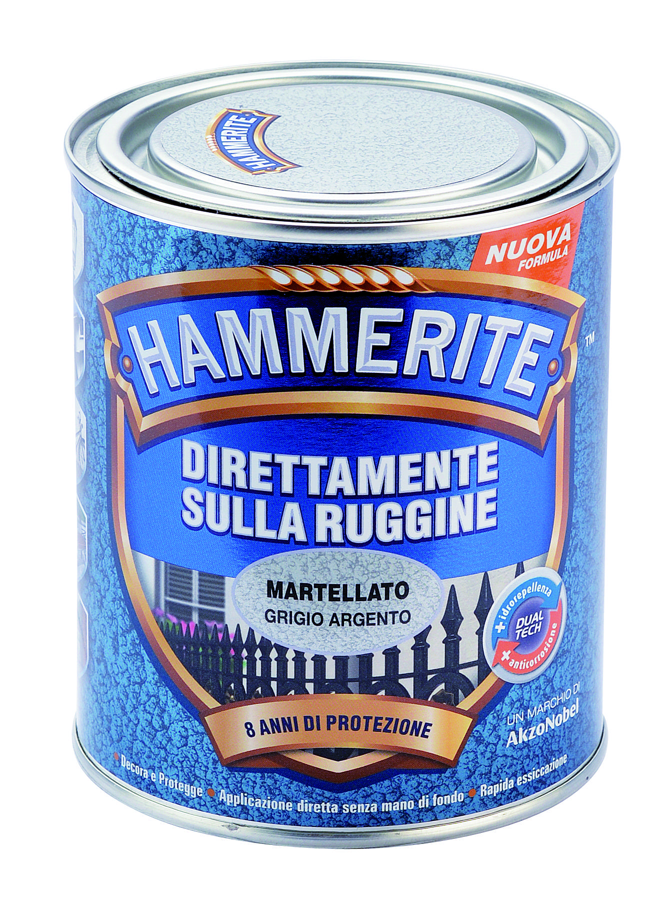 Image HAMMERITE MARTELLATO GRIGIO ARGENTO 2,5LT - immagine 1
