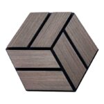 ARD PANNELLO ESAGONO MDF 300X260 DARK WALNUIT JK